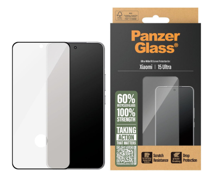 Szkło i folia ochronna PanzerGlass Ultra-Wide Fit w. Black Frame do Xiaomi 15 Ultra